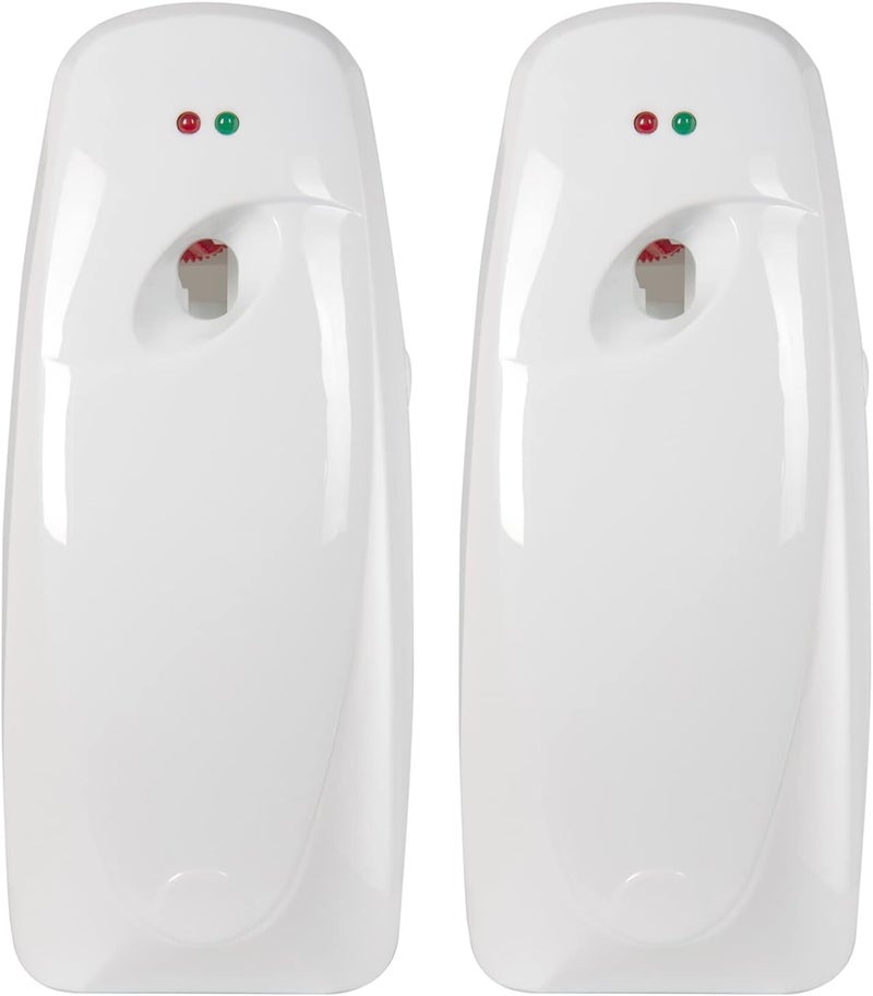 EnBath Automatic Air Freshener Spray Dispenser (2-Pack) Wall Mounted or Free Standing, Commercial and Home Use, Multiple Time Scent/Mist Release Settings for Room/Restroom Sprayer (White) - Image 1